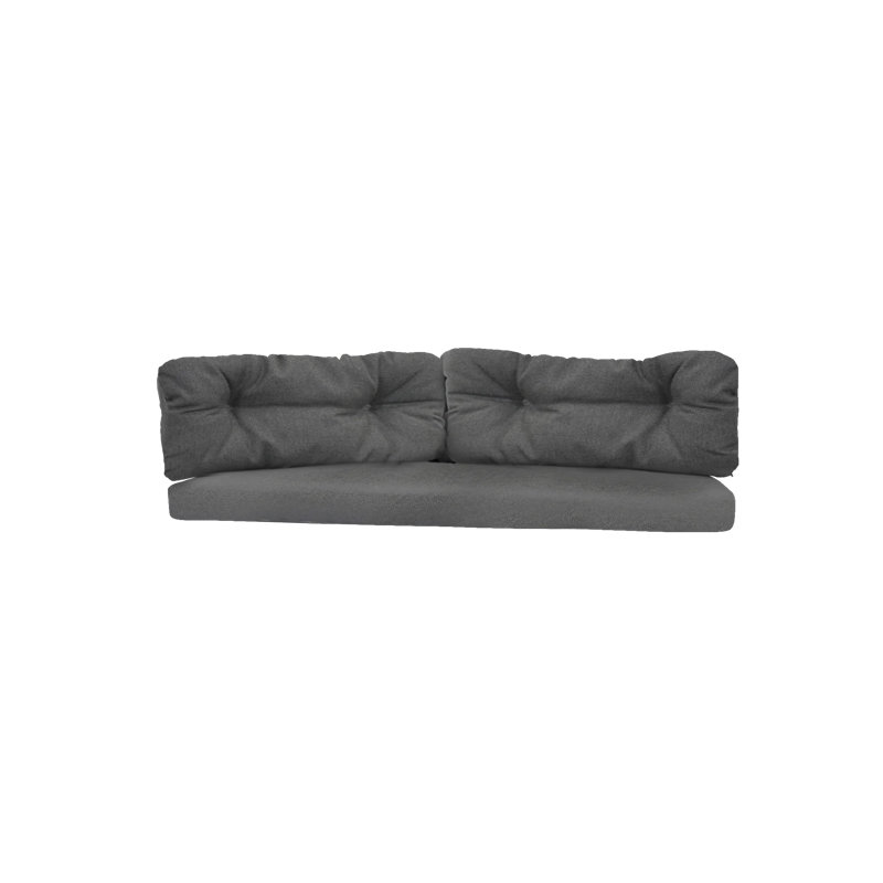 Ocean Large 3-Seater Sofa Cushion Set, Gray Sunbrella®