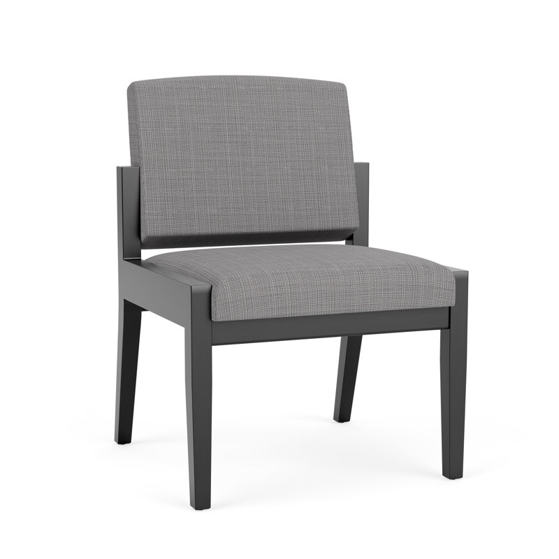 Chaise d'invité Amherst, Noir, Gris chambray