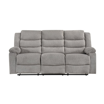 Canapé double inclinable, brun-gris