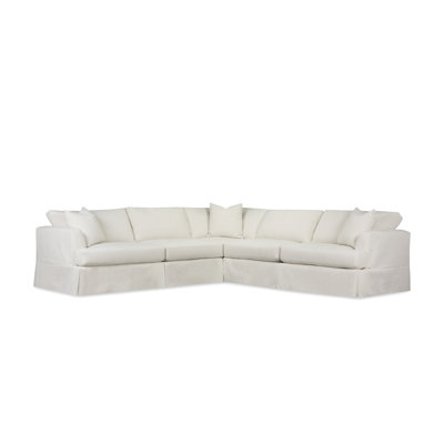 Lucia 3-piece Slipcovered Corner Sectional