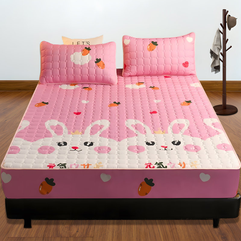 Polyester (polyester Fiber) Yuanqi Rabbit Fitted Sheet