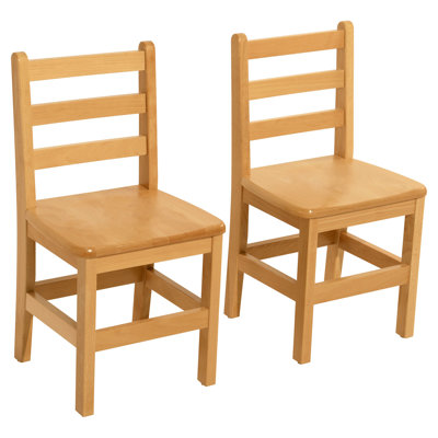 Chaise de bureau / repose-pieds en bois pour enfants Hysell