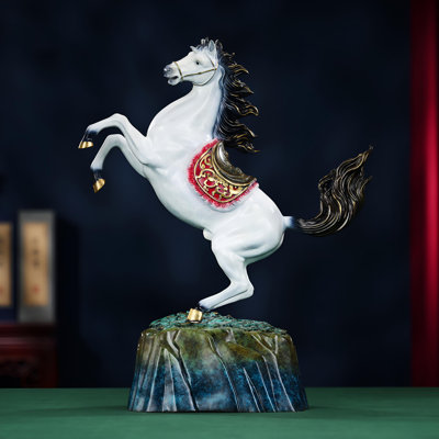 Statue de cheval en laiton - symbole de succès et d'ambition