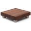 Planche en noyer grain 1,5 "avec pieds en acier inoxydable Gift-243497610-243497717