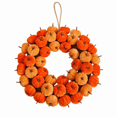 Couronne de citrouille de l'Action de grâce Artificielle automne récolte couronne guirlande suspendue pour l'Action de grâce fête de Noël fenêtre fête décor