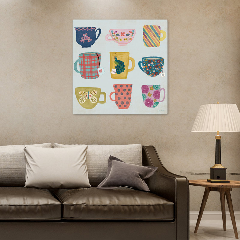 Tea Cups Contemporary Art, 32" H x 32" W