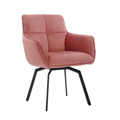 Ames Swivel Velvet Accent Chair with Metal Legs