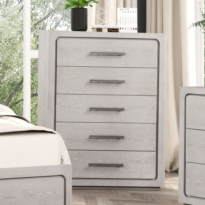 Commode contemporaine Crowthorne, chêne blanc, Chêne blanc