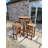 Pisa Union Rustic Bar Set with Solid Wood Outer Material