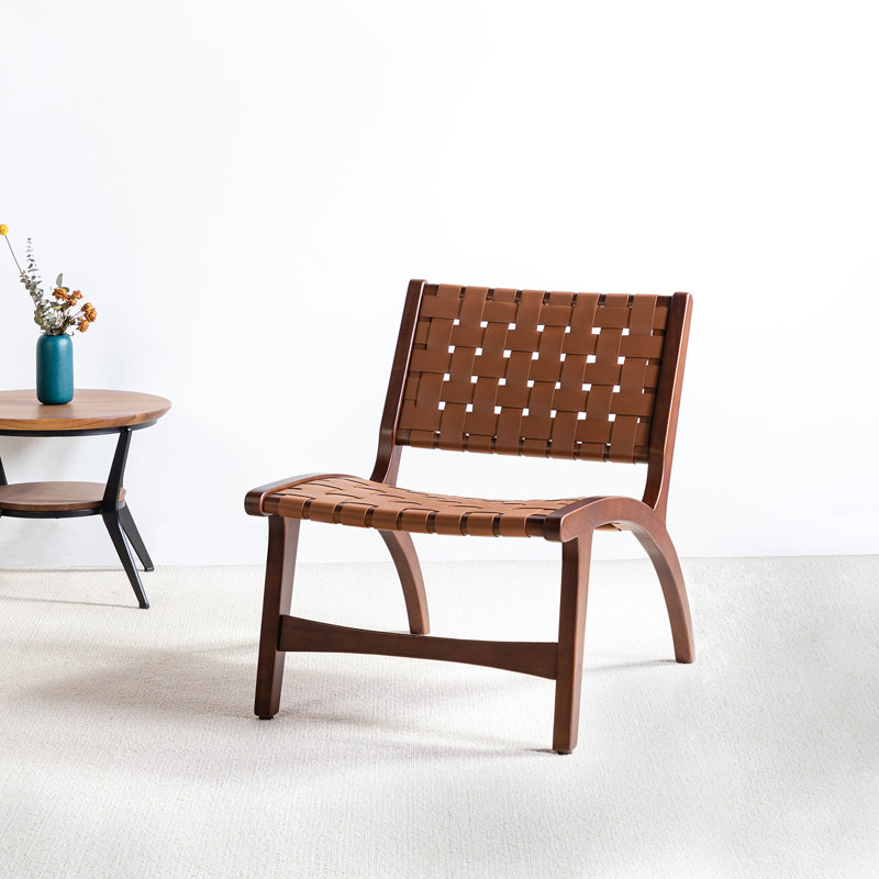 Allegheny Faux Leather Accent Chair, Brown