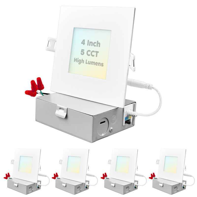 Ensemble d'éclairage encastré 4 po à DEL ultra mince 4 po