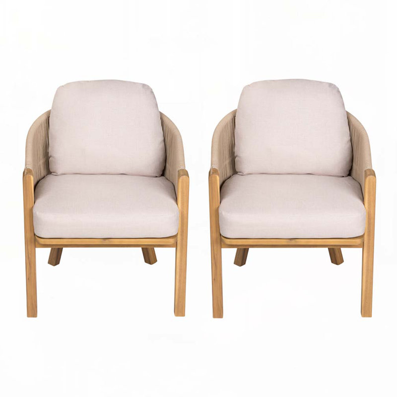 Fauteuil d'extérieur en bois d'acacia