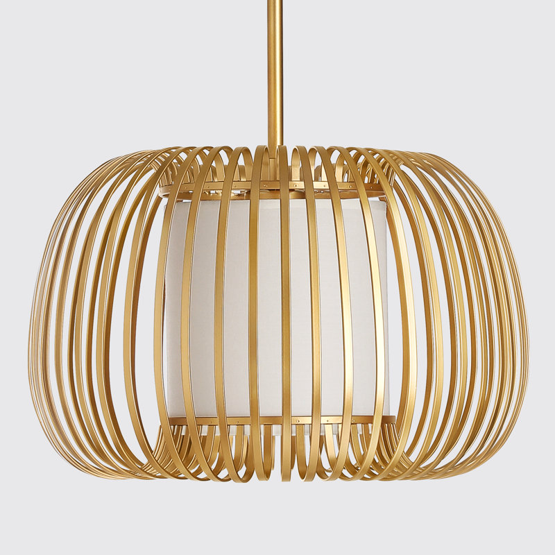 Luminaire suspendu moderne à 1 lumière, Doré