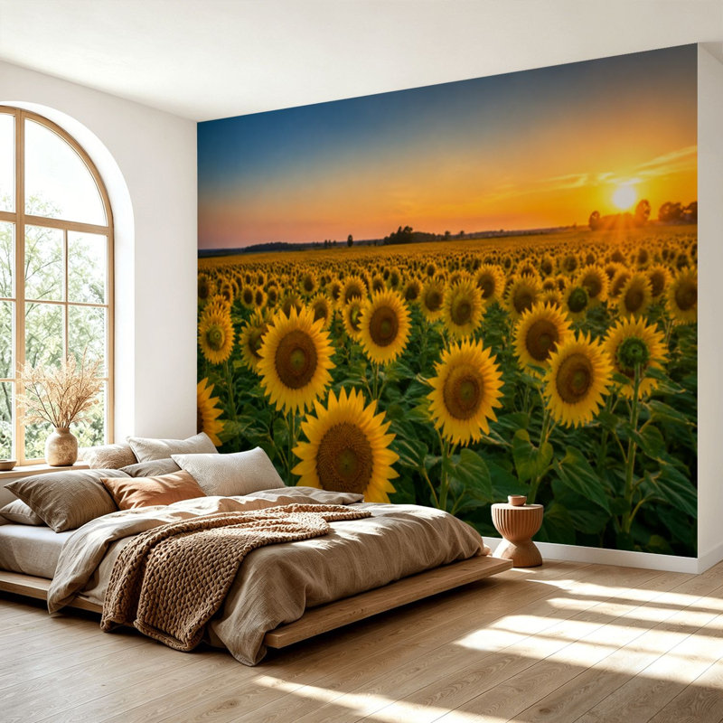 Papier peint adhésif autocollant amovible Sunset Sunset, 69" L x 96" W