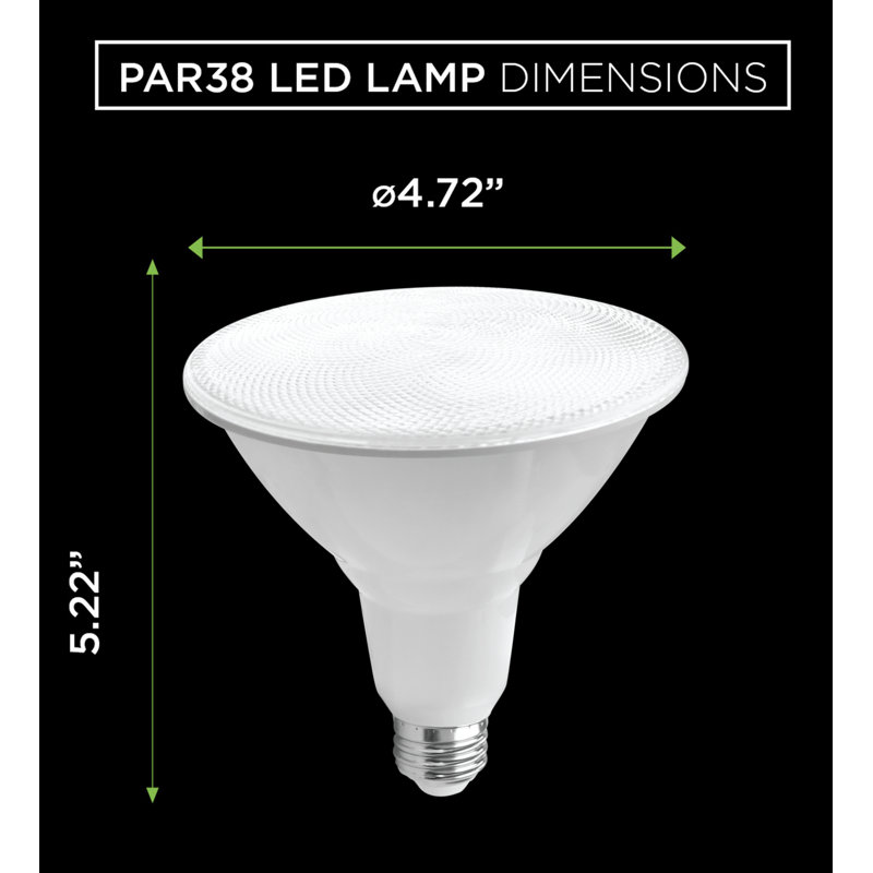 100-Watt Equivalent PAR38 Shape E26 Base 1500 Lumen LED Light Bulb, 1500K