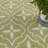 Yenisel Rectangle Moroccan Power Loom Polypropylene Indoor / Outdoor Area Rug in White/Green-664107148