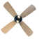 42''W Caiya 4 - Blade Standard Ceiling Fan with Remote Control and Light Kit Included