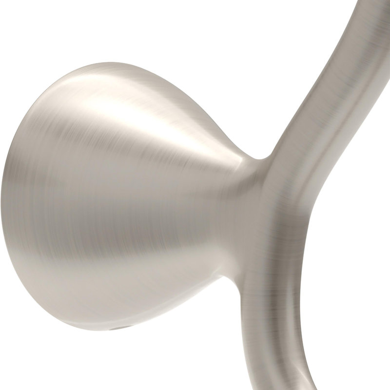 Arvo Double Towel Hook Bath Hardware Accessory in Brushed Nickel
