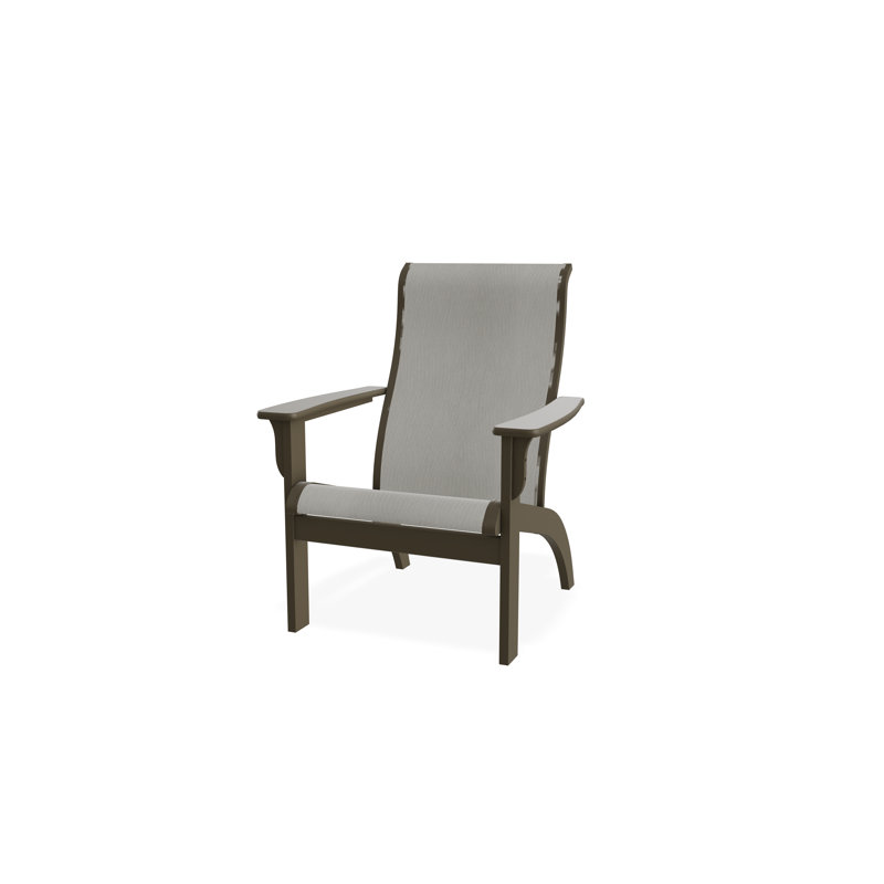 Adirondack MGP Polymer Outdoor Lounge Chair, Beachwood, Augustine Oyster