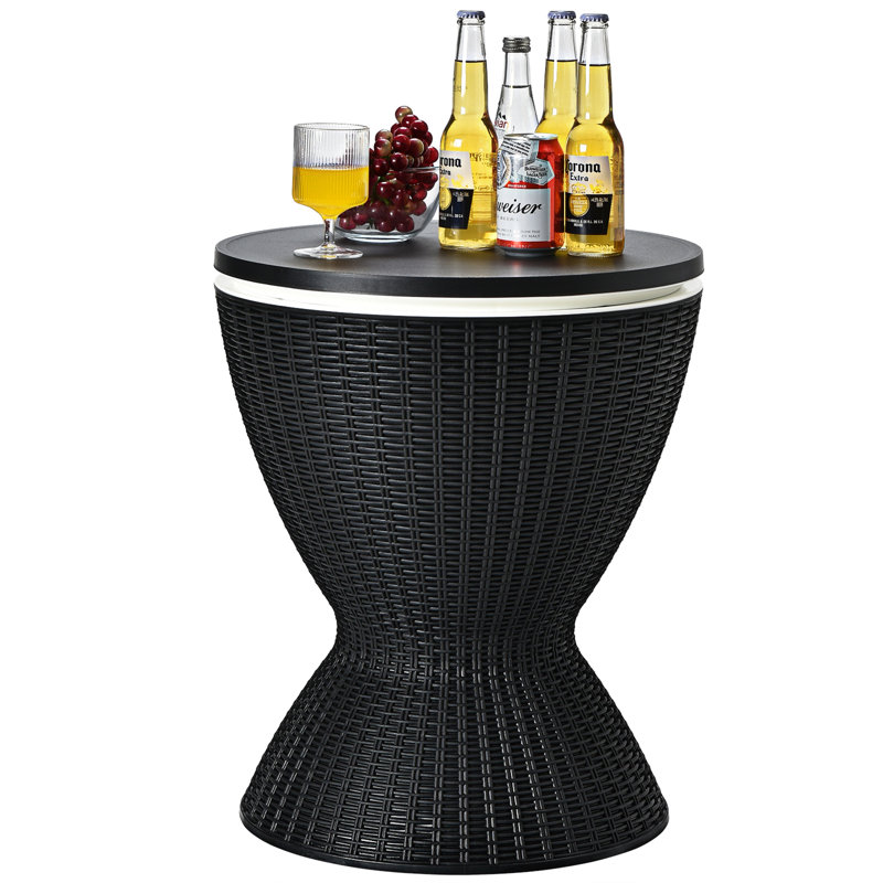 Joziyah Plastic Ice Bucket, Black