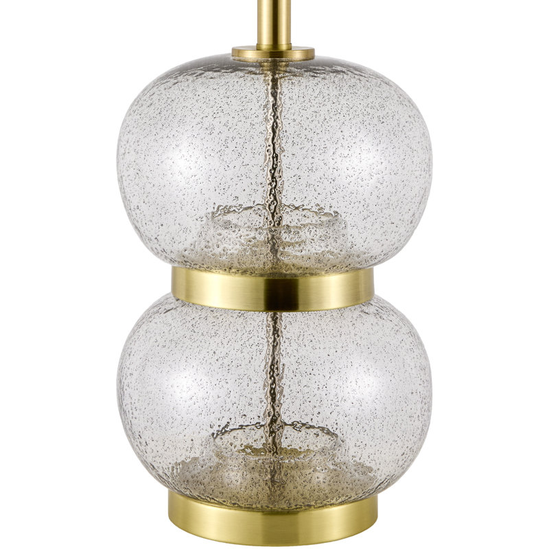 Lampe de table en verre 26,75 "H, Brun