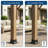 4 Pcs 4x4 Post Base Inner Size 3.6x3.6 Post Anchors 13GA Thick Solid Steel & Black Powder Coated