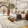 Boho Chic Washable Area Rug - Non-Slip Vintage Design Low Pile Carpet , Soft Floor Rug for Living Room, Bedroom & Dining Room