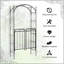 Arche de jardin en métal de 213 cm avec portail, treillis pour plantes grimpantes et décorations de mariage, version noire de qualité