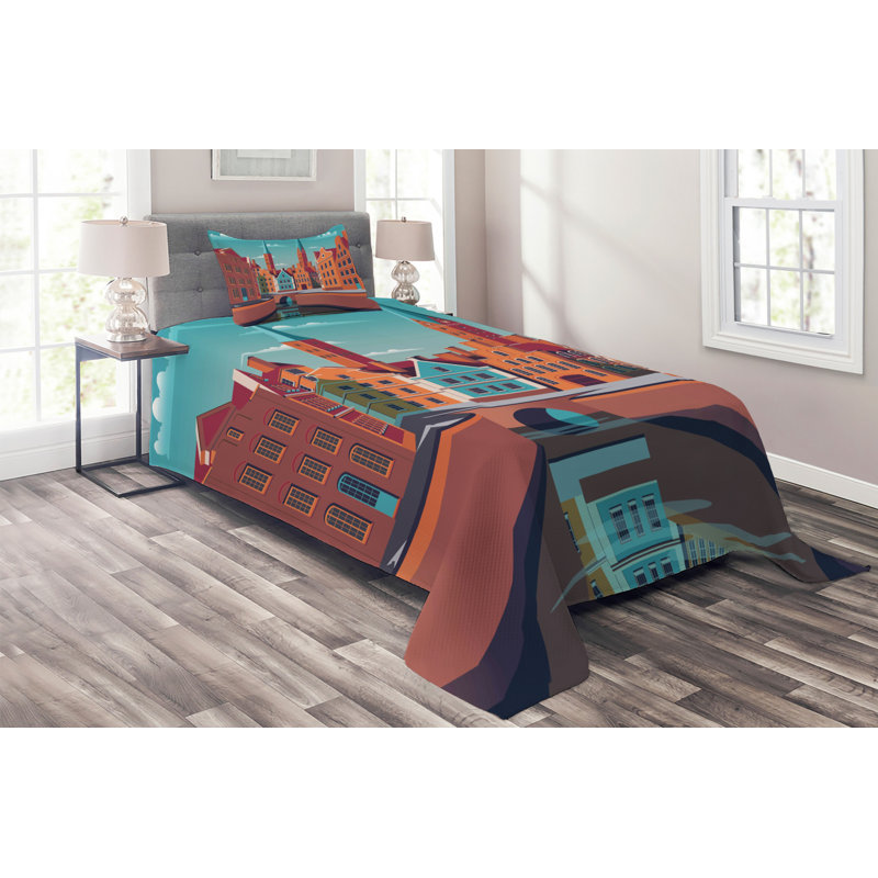 Coverlet, Twin Bedspread + 1 Sham