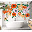 Adhésif mural pelez et collez - fleur abstraite orange-1395632721
