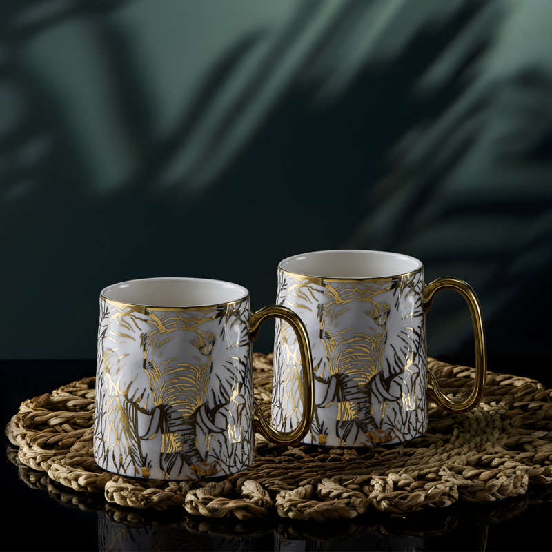 Animal Mug Porcelain Coffee Mug, Elephant