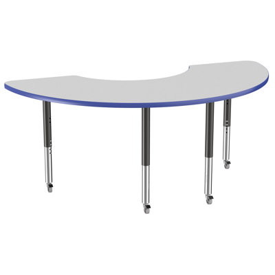Table d'activité demi-lune 36 "x 72" avec pieds réglables