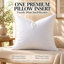 Ensemble de 1 coussin carré carré blanc 100% coton, 50% duvet et 50% plumes, tailles multiples-93653130