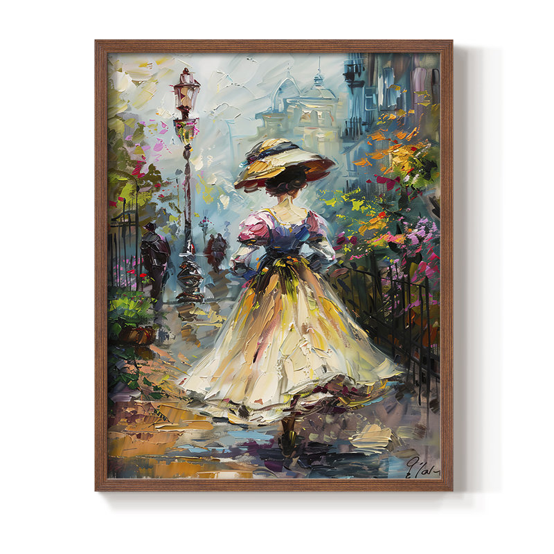 Reproduction encadrée WOMEN Series DCLxxix - bois massif, H 11 po x l 9 po, Noyer