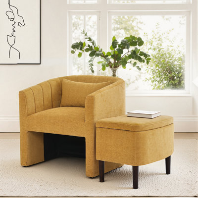 Fauteuil demi-tonneau avec repose-pieds Elha