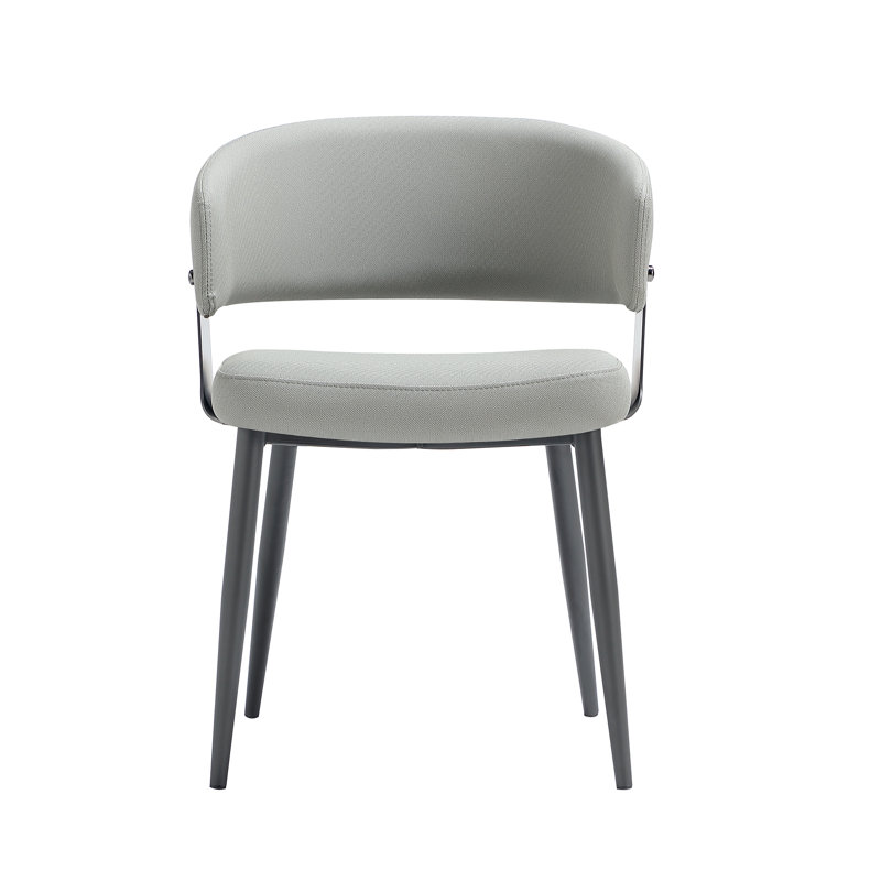 Chaise de salle à manger rembourrée Luce,  Gris pierre
