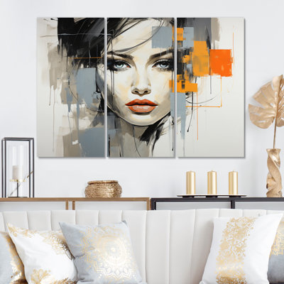 Fashion Geometric Silhouette II Fashion Wall Decor on Metal