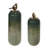 Decorative Glass Bottle Vases with Metal Bird Lids for Home Table Decor - Tall Flower Vases for Living Room Display - Set of 2, 22",18", Green & Gold