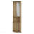 2-Door 2-Shelf Corner Bar Storage Cabinet With Glass Rack