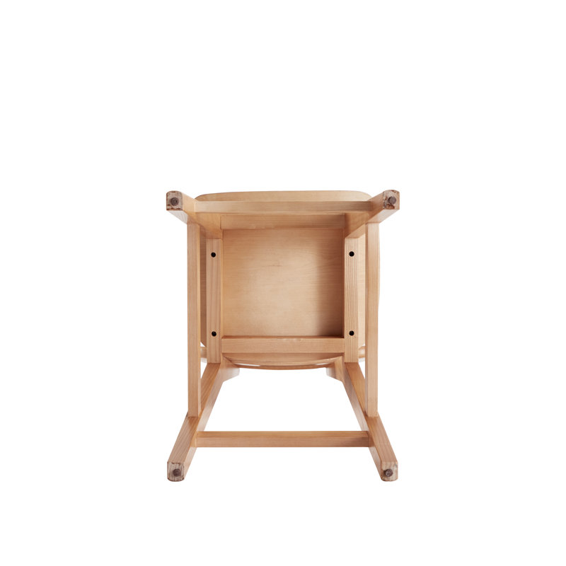 Versailles Natural Wood Counter Stool with Rattan Back