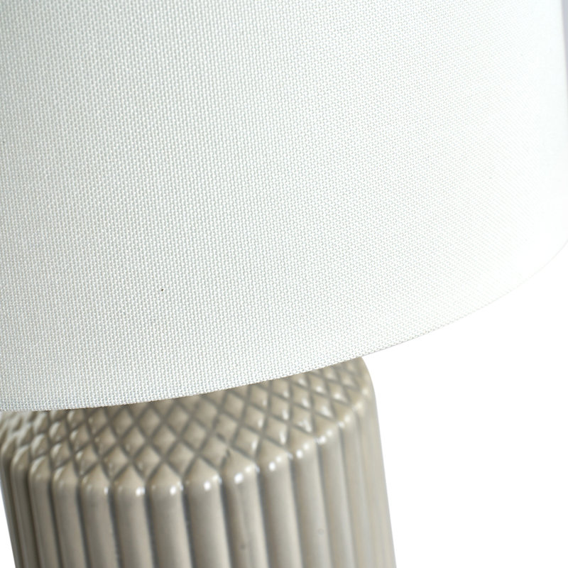 Izayah Ceramic Table Lamp, Grey, 60 W