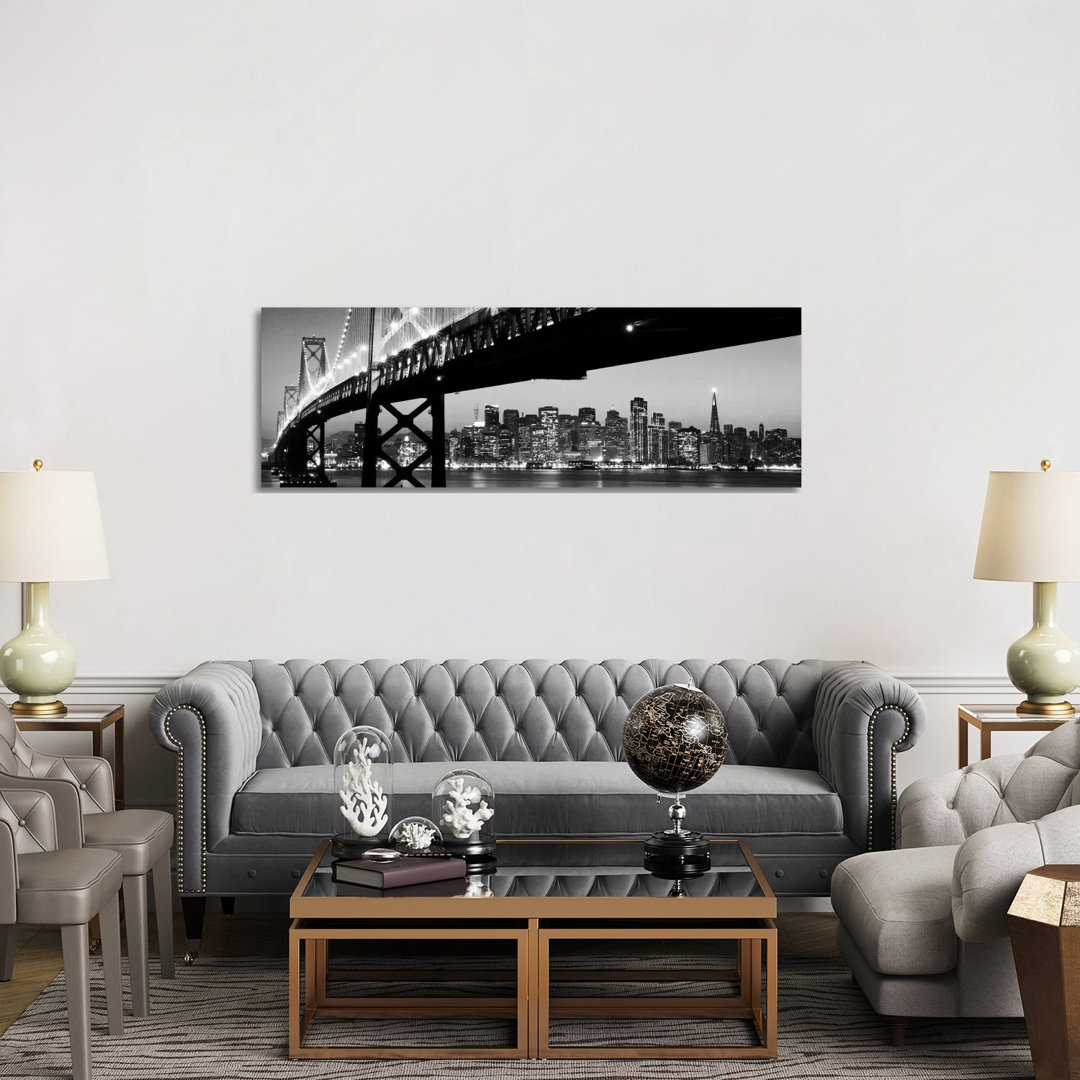 San Francisco Skyline Cityscape - Wrapped Canvas Panoramic Print