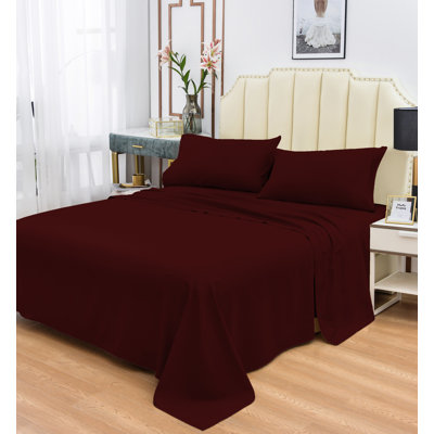  Ensemble de draps 1800 fils en rayonne de bambou