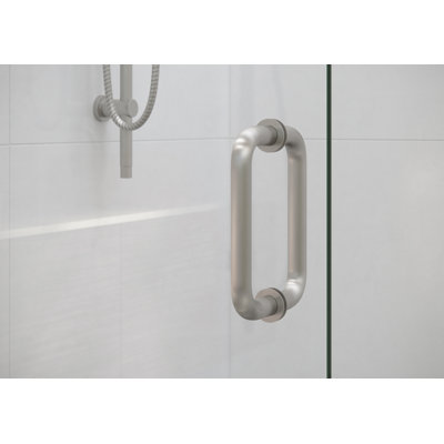 Stellar 49.5 in. W x 78 in. H Fully Frameless 3 Panel Inline Glass Hinged Shower Enclosure