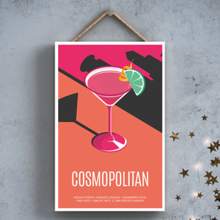Cocktails - Cosmopolitan - Print on MDF