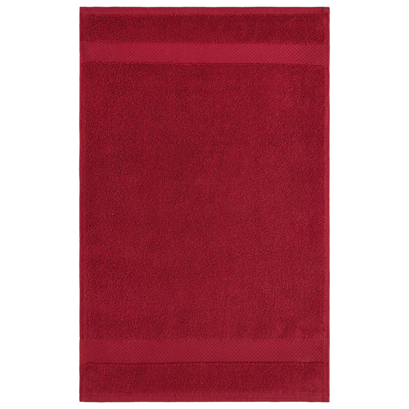 Splash 100% Cotton Zero Twist Hand Towel Set, 550 GSM Soft Absorbent Hand Towels for Bathroom, Spa & Daily Use, OEKO-TEX Certified, 4 Pack, Red