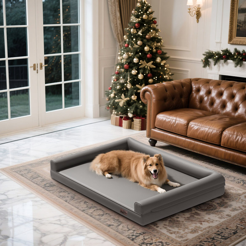 Pet Bed Bolster, 18cm H x 117cm W x 90cm D