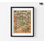 Antique carte de Jérusalem, impression d'affiche carte colorée, impression de carte de zone biblique rustique, décoration murale religieuse, art de la famille chrétienne 8 x 10 po