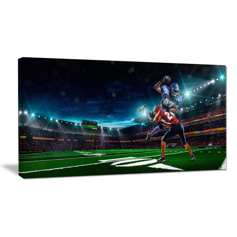 « american football player », reproduction d’impression sur toile, H 8 po x l 12 po x p 1 po