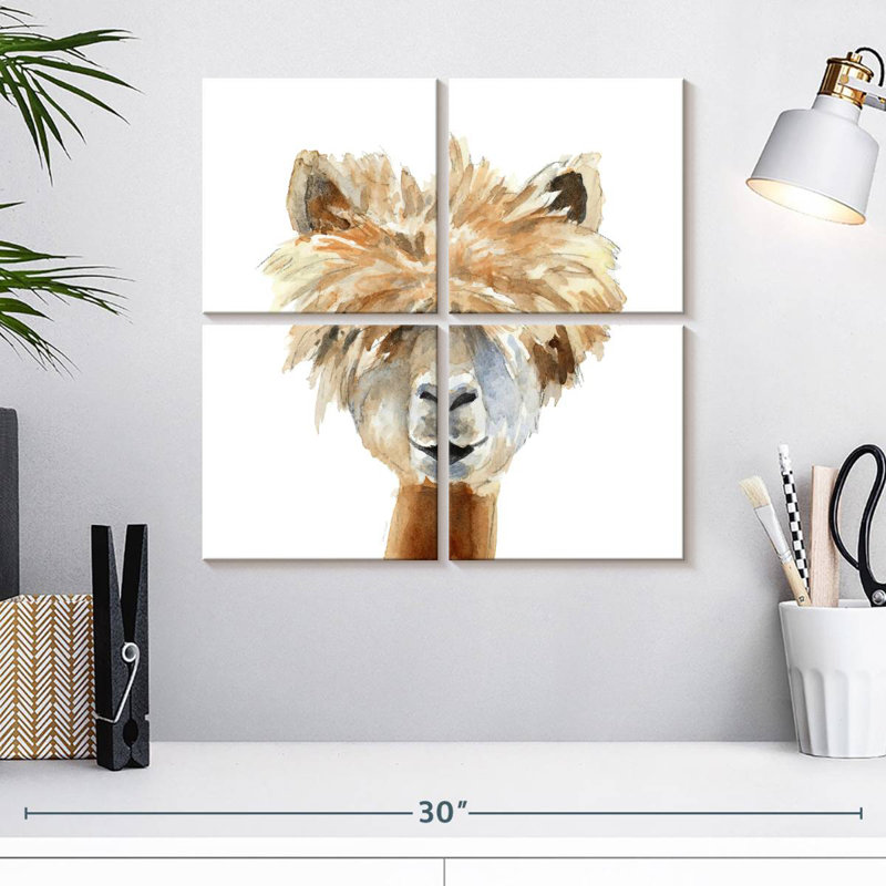 Brampt Llama With Bangs, 18" H x 18" W